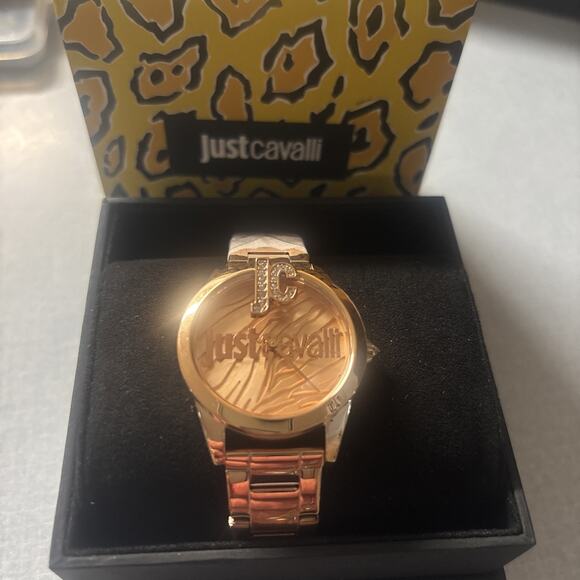 Just cavalli women Watch Rose Gold Quartz-JC1 L099M0075 New